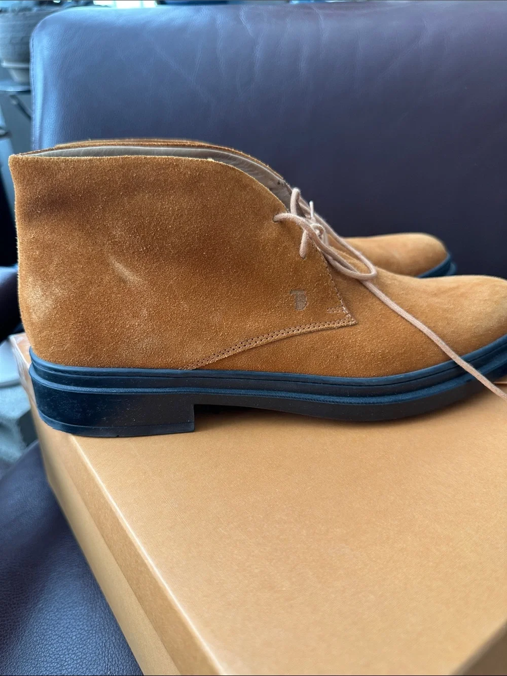 Tod's Ochre Suede Chukka Boots